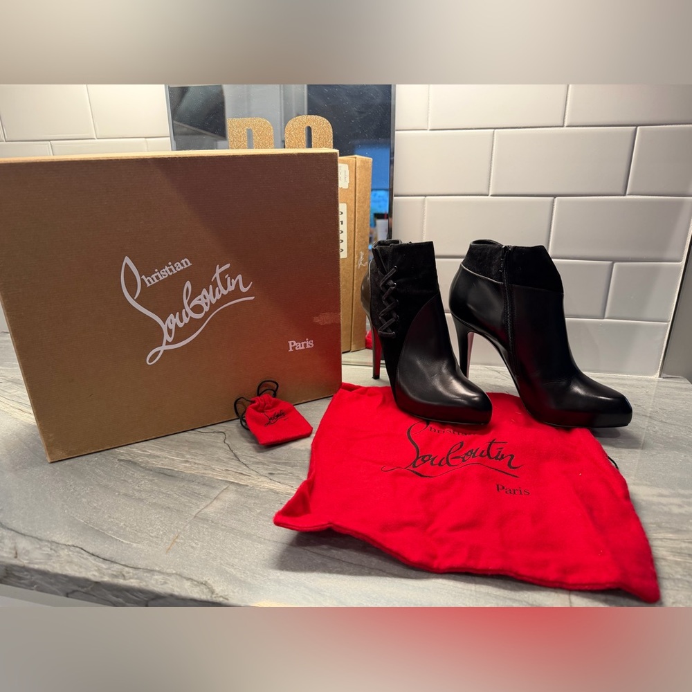 Christian Louboutin Black Heeled Boots